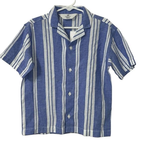H&M/Gap Boys Blue and White Button Down Shirt(Size 4-5yrs) - Picture 3 of 8